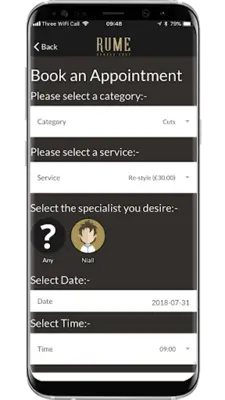 Rume Barber Shop android App screenshot 0